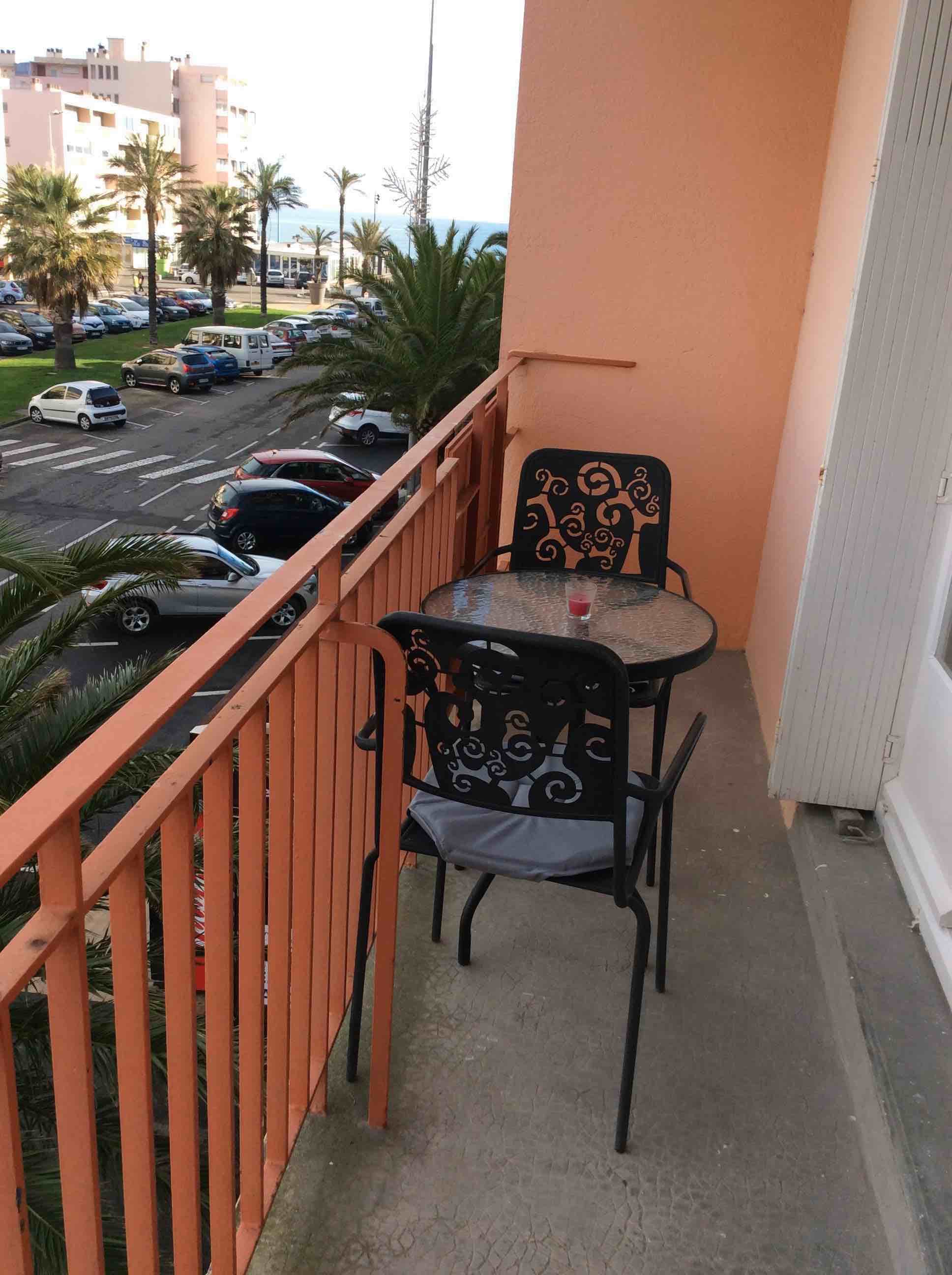 Balcon avec vue — appartement Maillol Saint-Cyprien-Plage